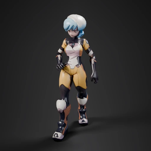 Anime Girl In Sci-Fi Suit