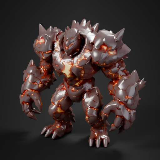 Armored Magma Golem Monster