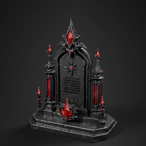 Gothic Stone Pedestal with Gems