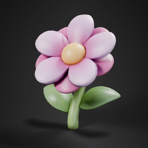 Stylized Purple Flower