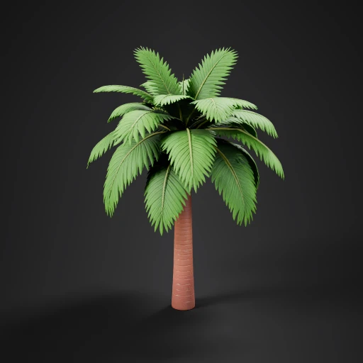 Anime Stylized Palm Tree