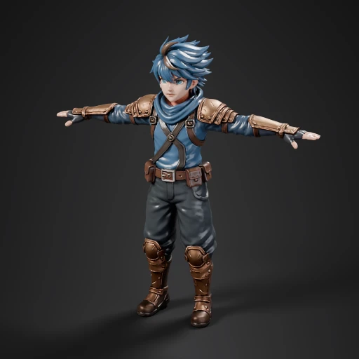 Anime Boy Adventurer Character