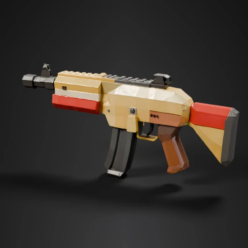 Low Poly Automatic Gun