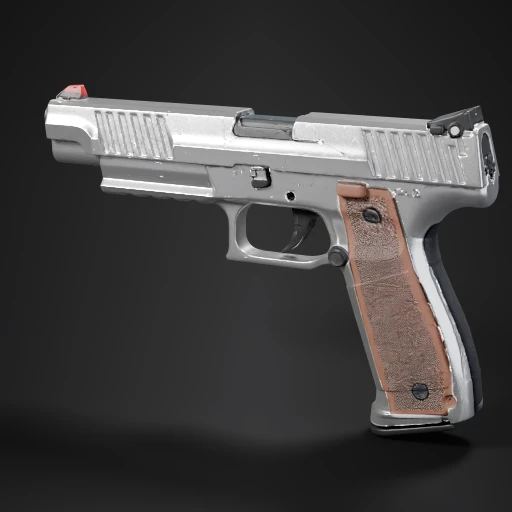 Stylized Low Poly Pistol